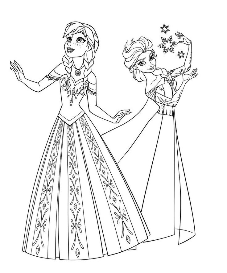 Best frozen coloring pages for kids