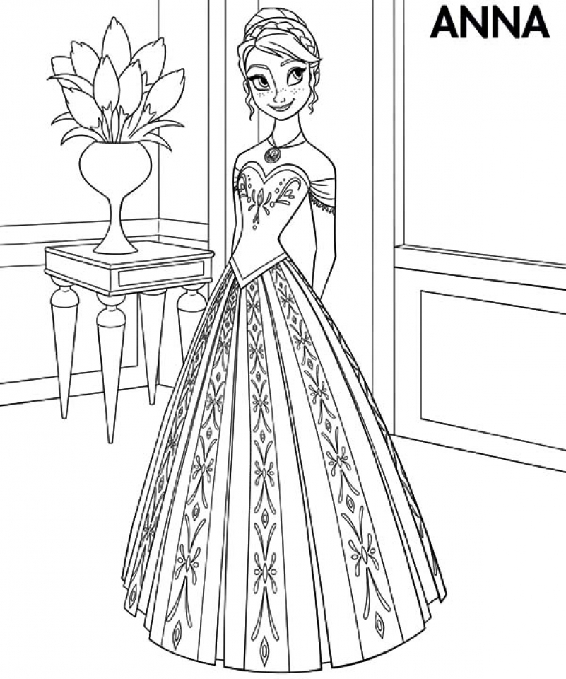Get this disney frozen coloring pages princess anna