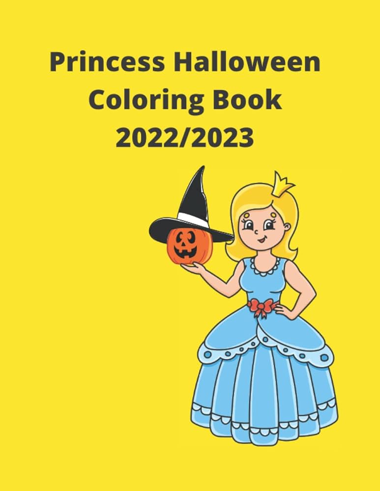 Princess halloween coloring book by hind hind