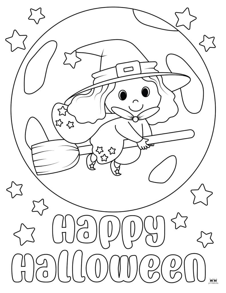 Happy halloween coloring pages