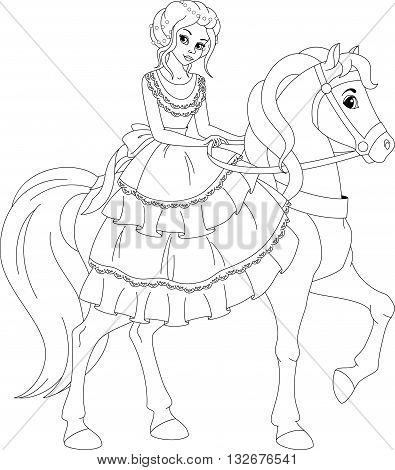 Princess riding on vector photo free trial bigstock