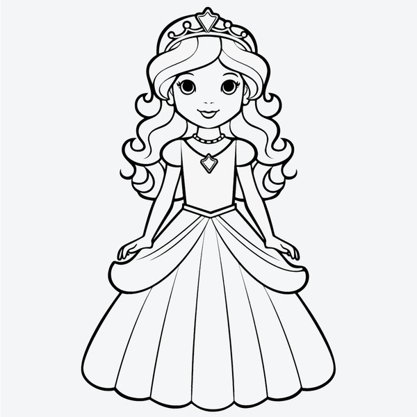 Thousand coloring pages princess royalty