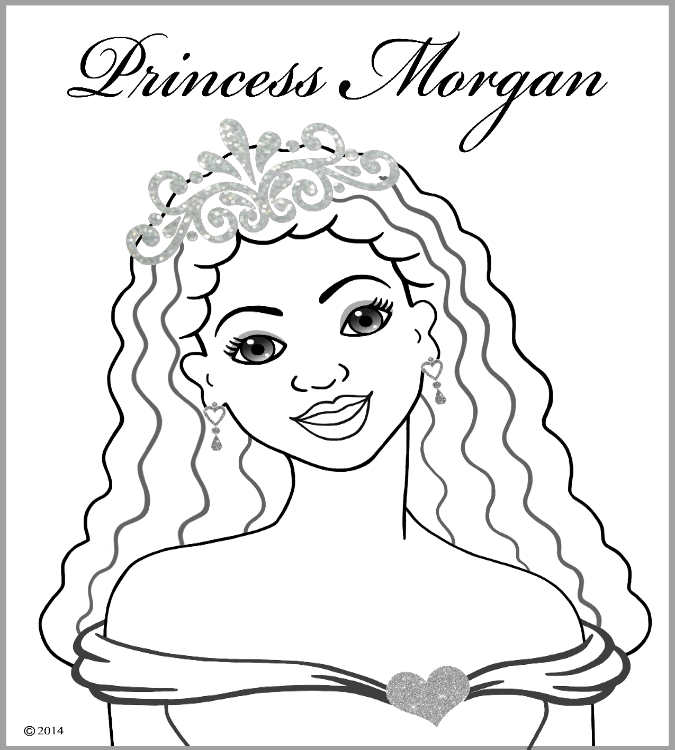 African american princess coloring page charmz princess morgan
