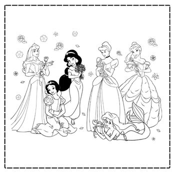 Disney princess birthday party coloring pages by teacher toolkit creations