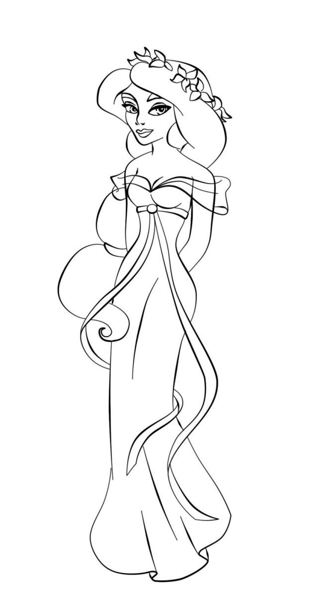 Marvelous photo of princess jasmine coloring pages