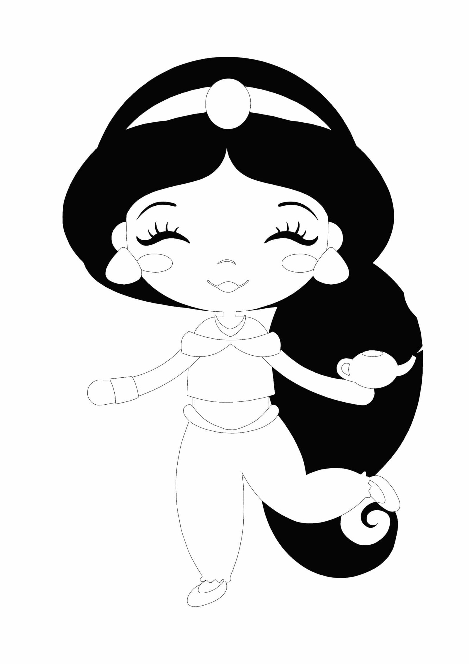 Baby disney princess jasmine coloring pages