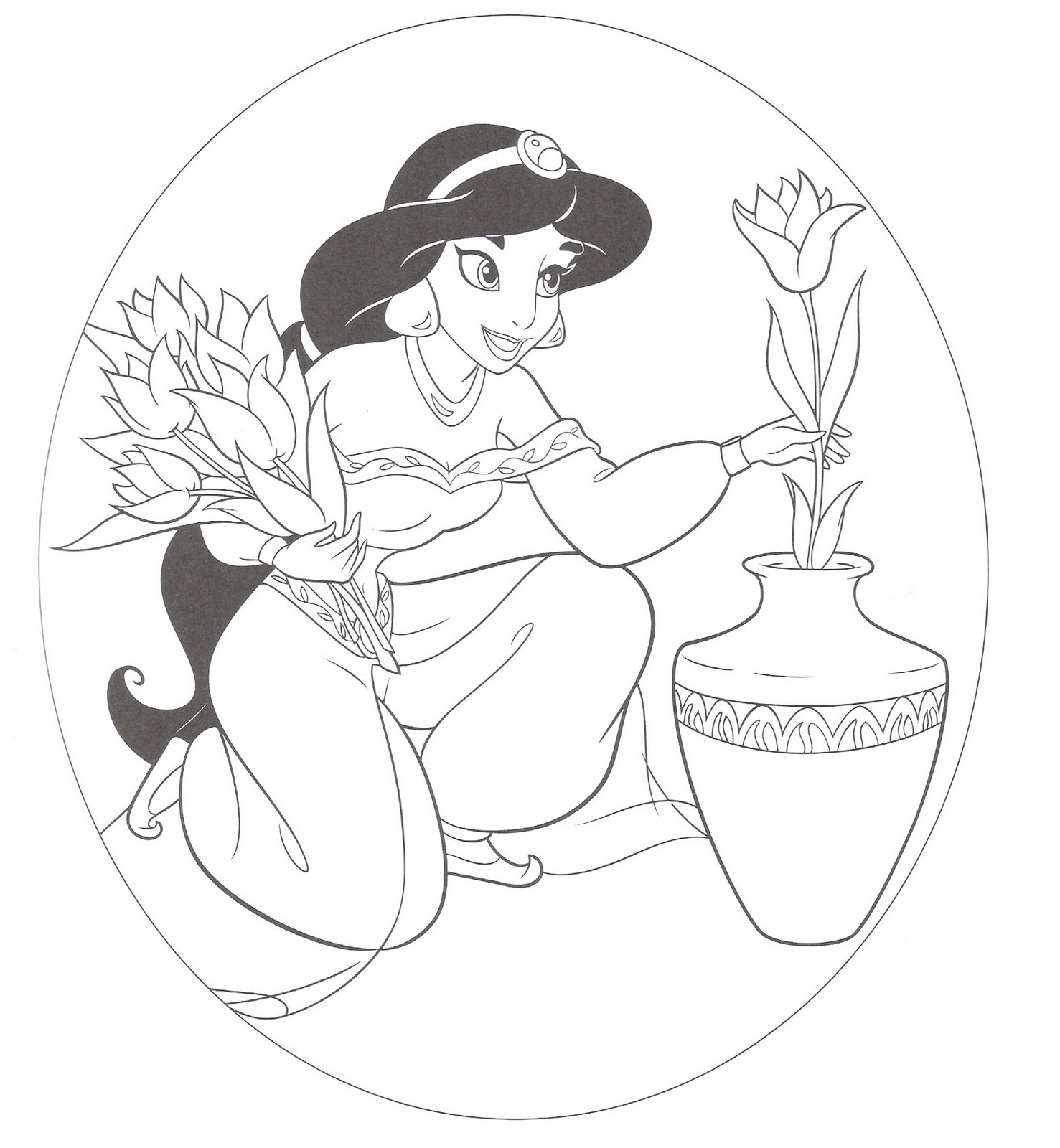 Free printable jasmine coloring pages for kids