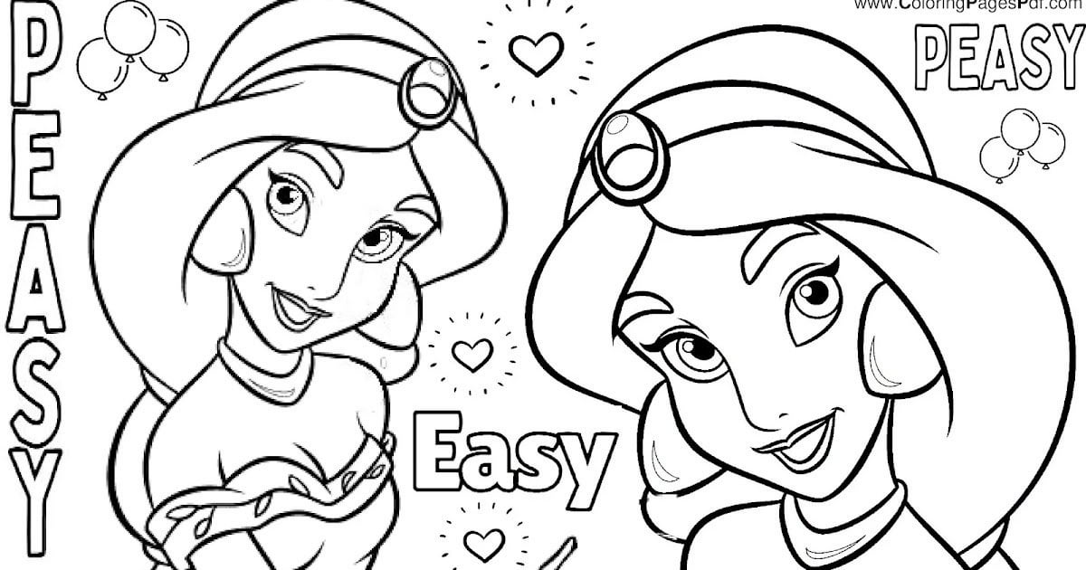 Jasmine coloring pages for kids rcoloringpagespdf