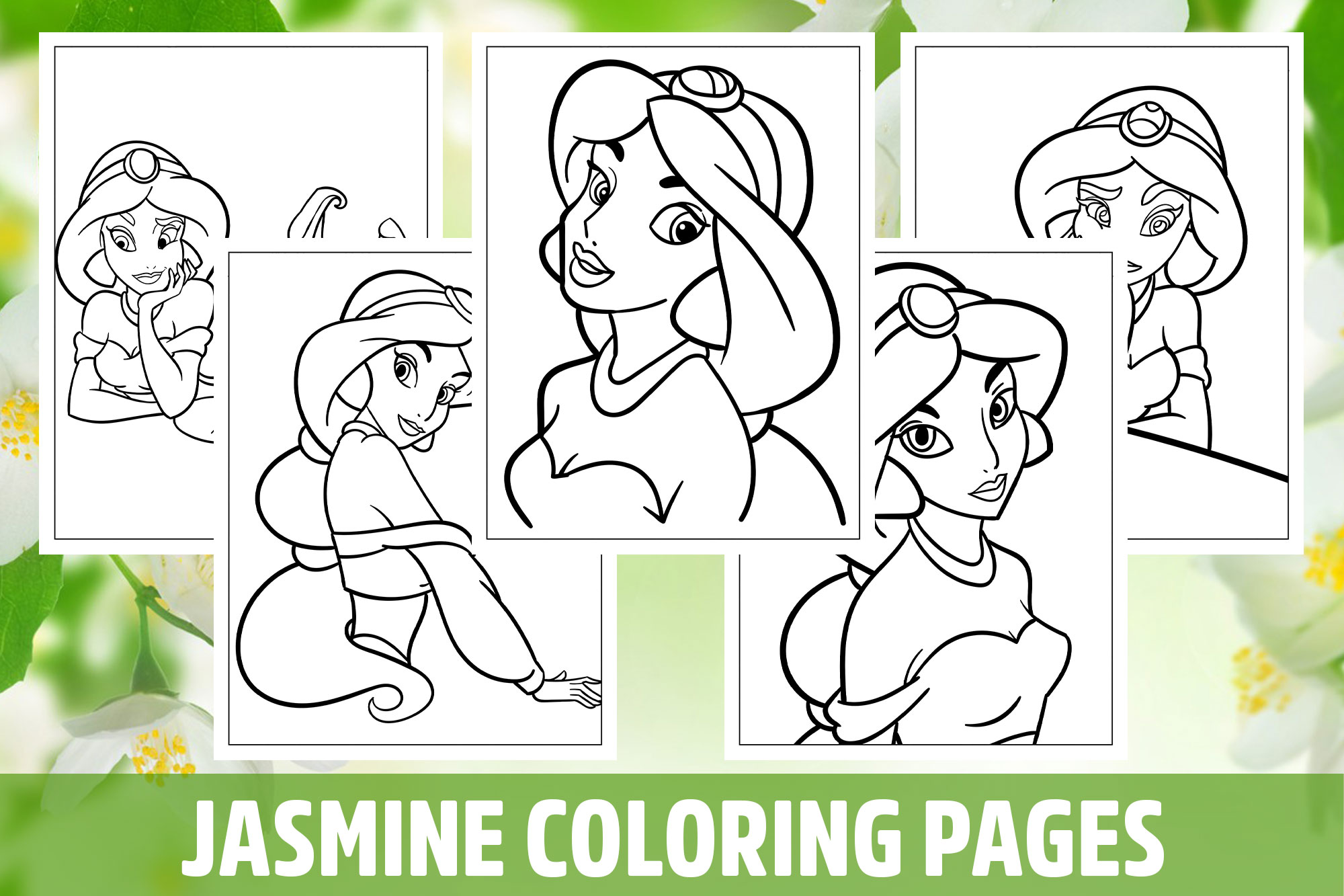 Jasmine coloring pages for kids girls boys teens birthday school activity made by teachers