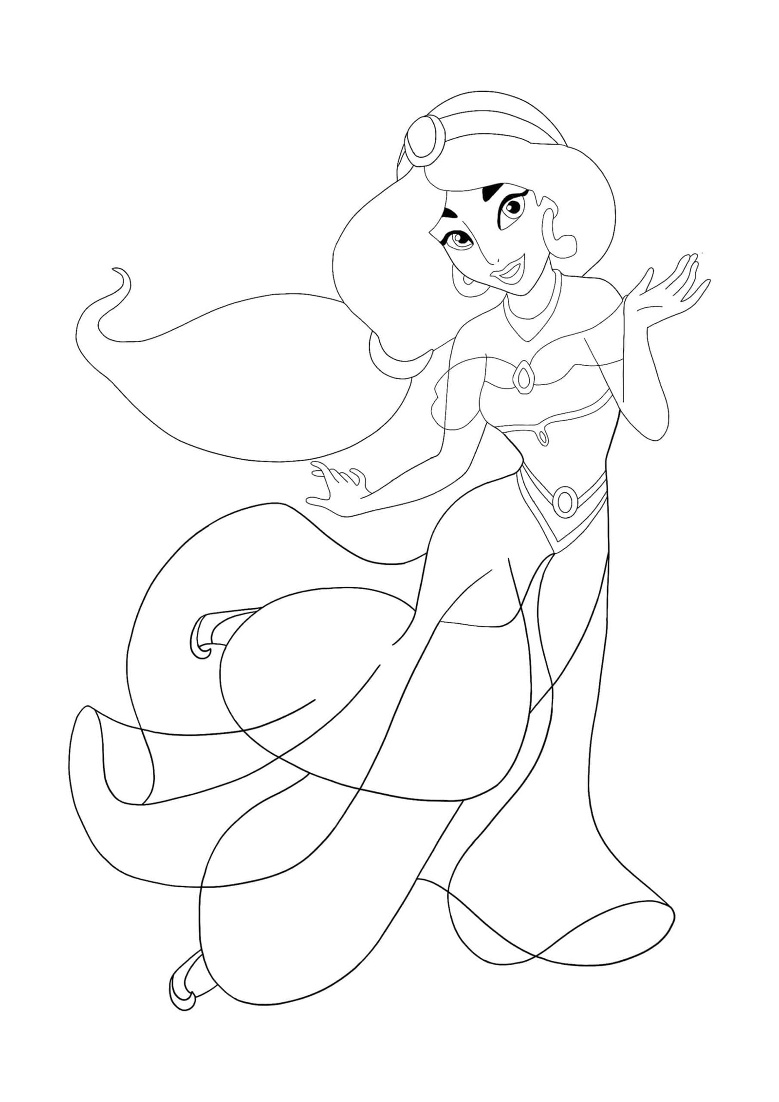 Princess jasmine coloring pages
