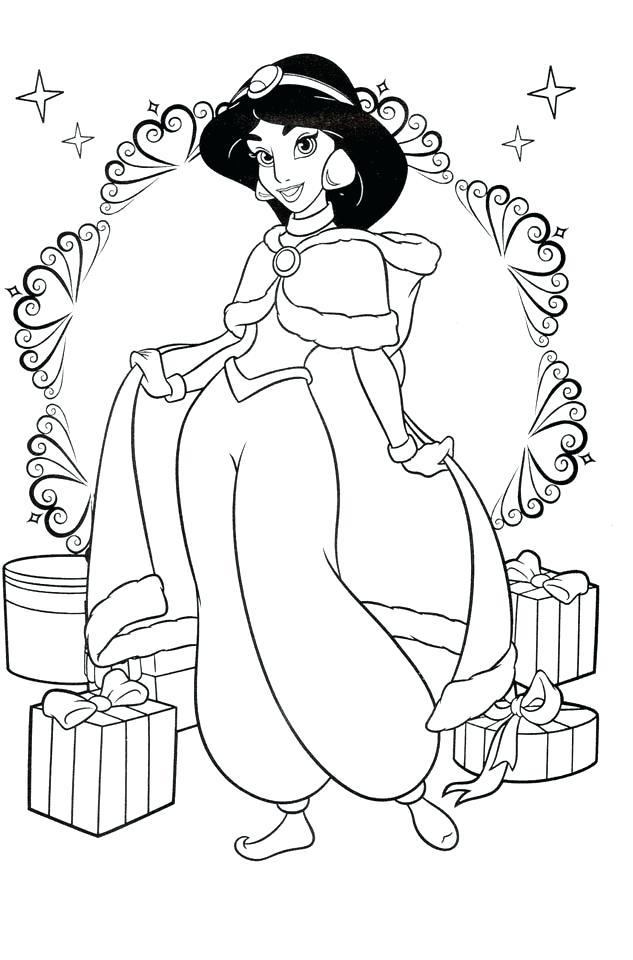 Coloring pages princess jasmine coloring pages