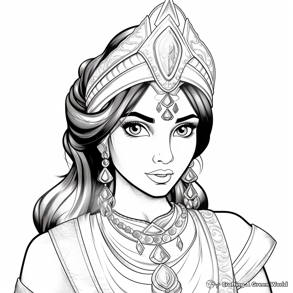 Princess jasmine coloring pages