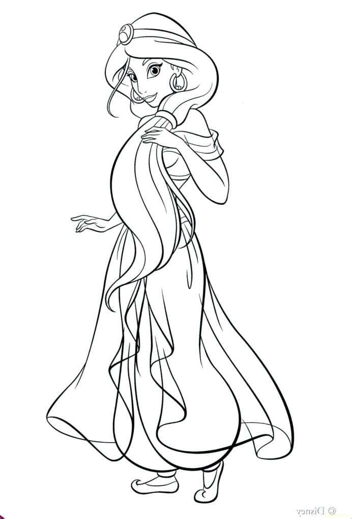 Coloring pages free disney jasmine coloring coursity princess
