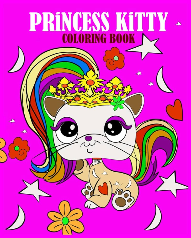 Princess kitty coloring book kitty cat coloring book with funny cats adorable kittens and hilarious scenes for cat lovers ages