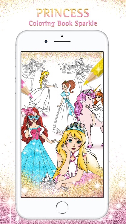 Princess coloring book sparkle by yuriy bagryanskiy