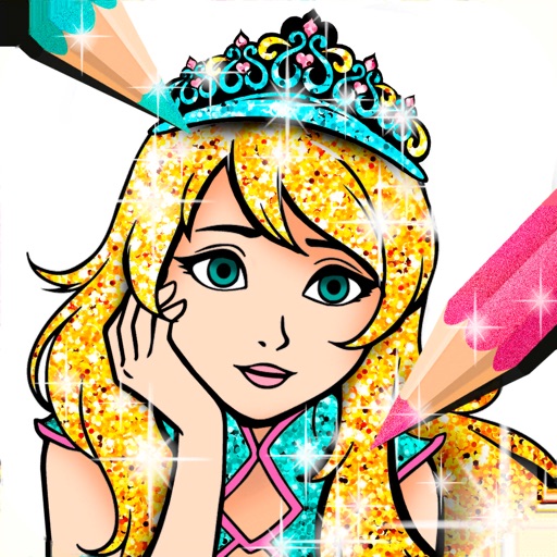 Princess coloring book sparkle by yuriy bagryanskiy