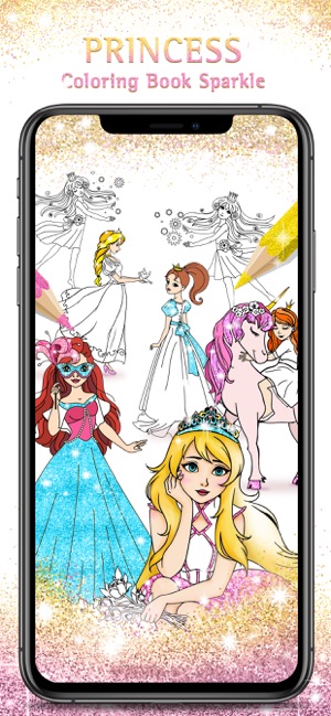 Princess coloring book sparkle on the app store