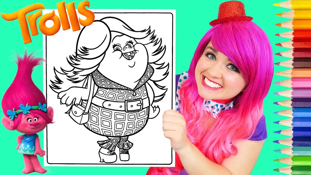 Coloring trolls bridget lady glittersparkles coloring page prismacolor p disney princess coloring pages crayola coloring pages puppy birthday cakes