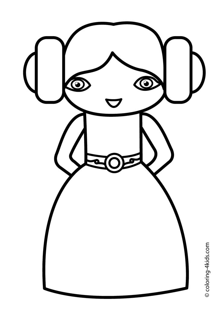 Princesse leia coloring pages for girls