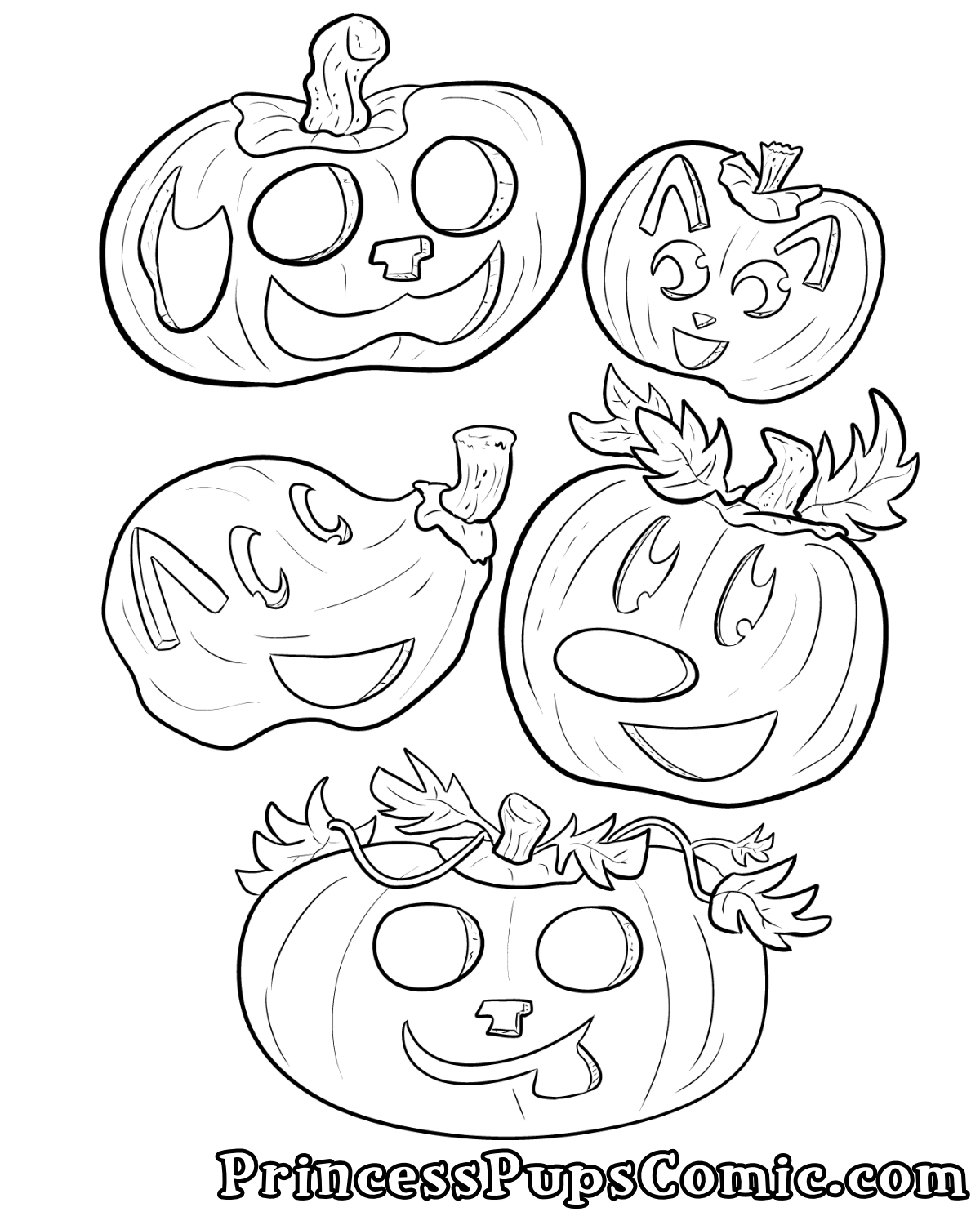 Pumpkin coloring pals
