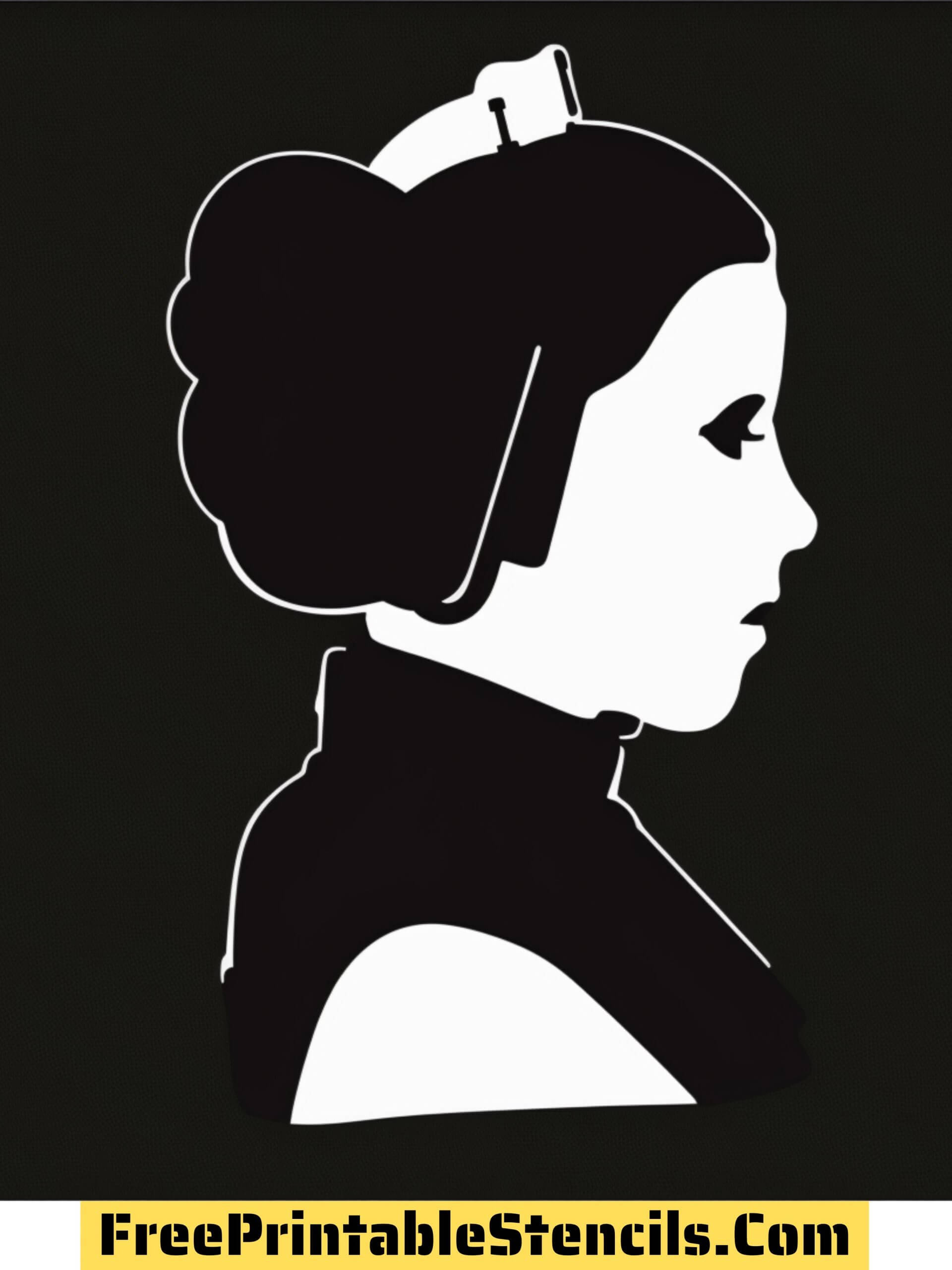 Free printable princess leia stencils and silhouettes