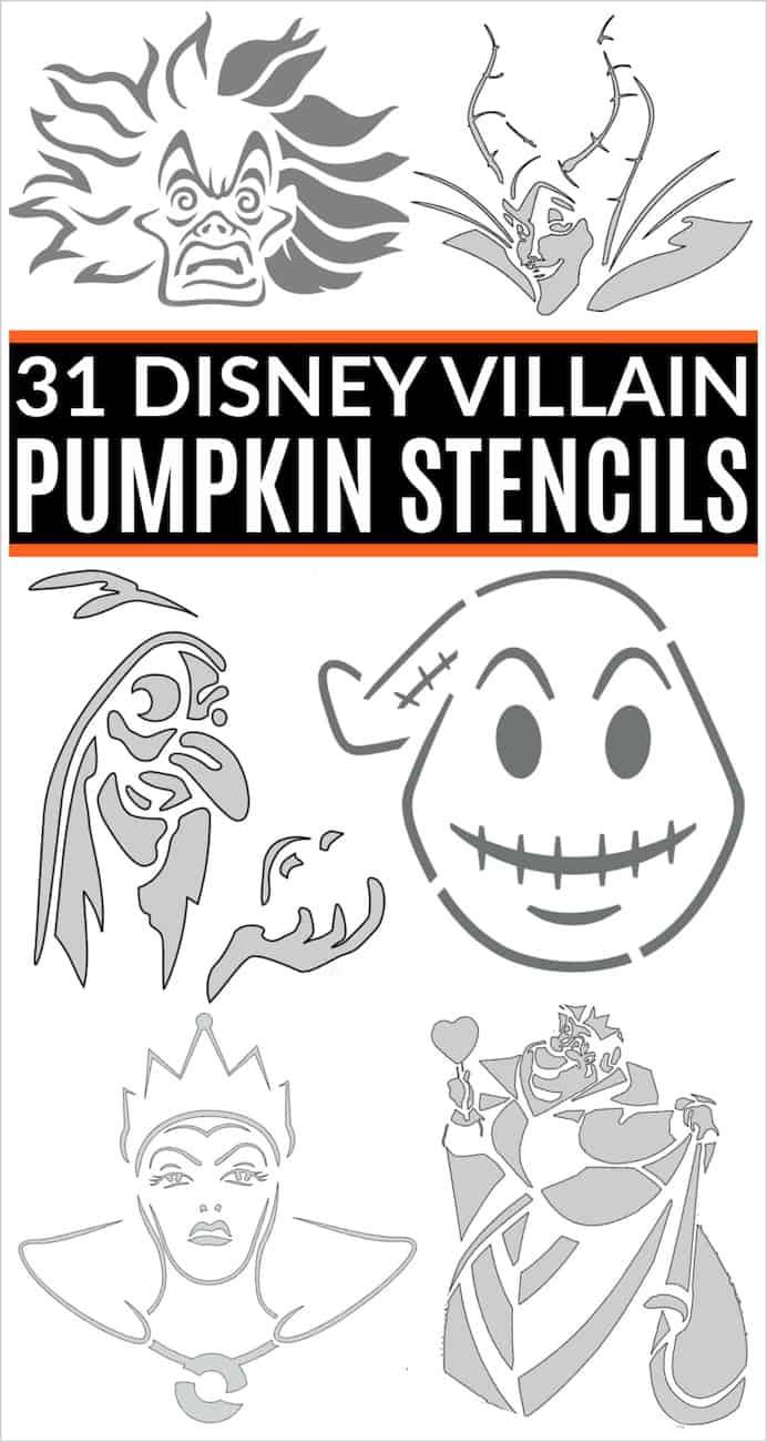Disney villain pumpkin stencils the best free printable templates