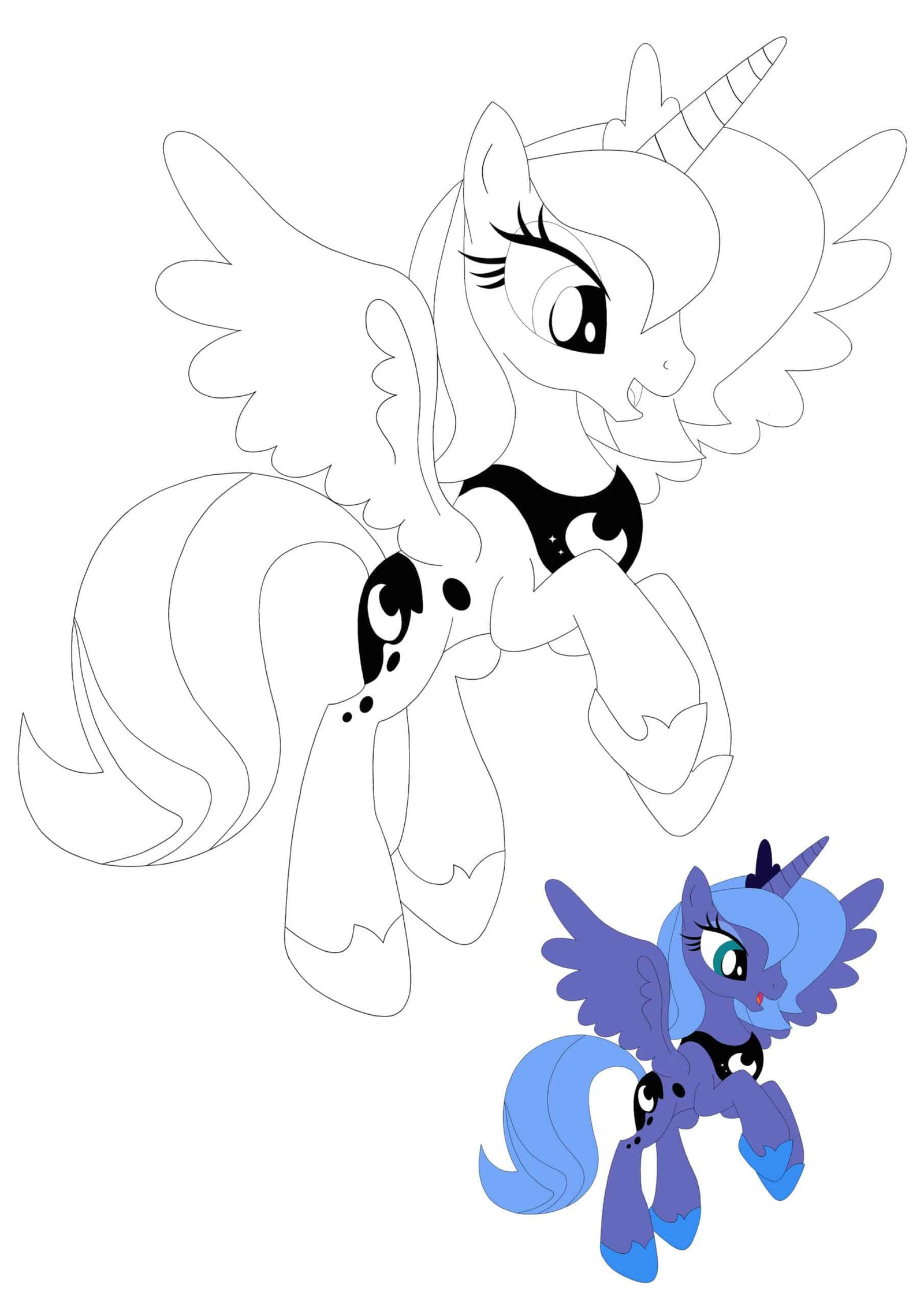 Princess luna coloring pages