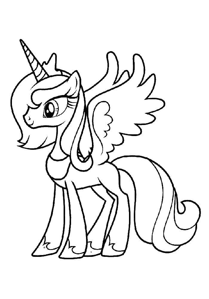 Online coloring pages coloring princess luna pony coloring