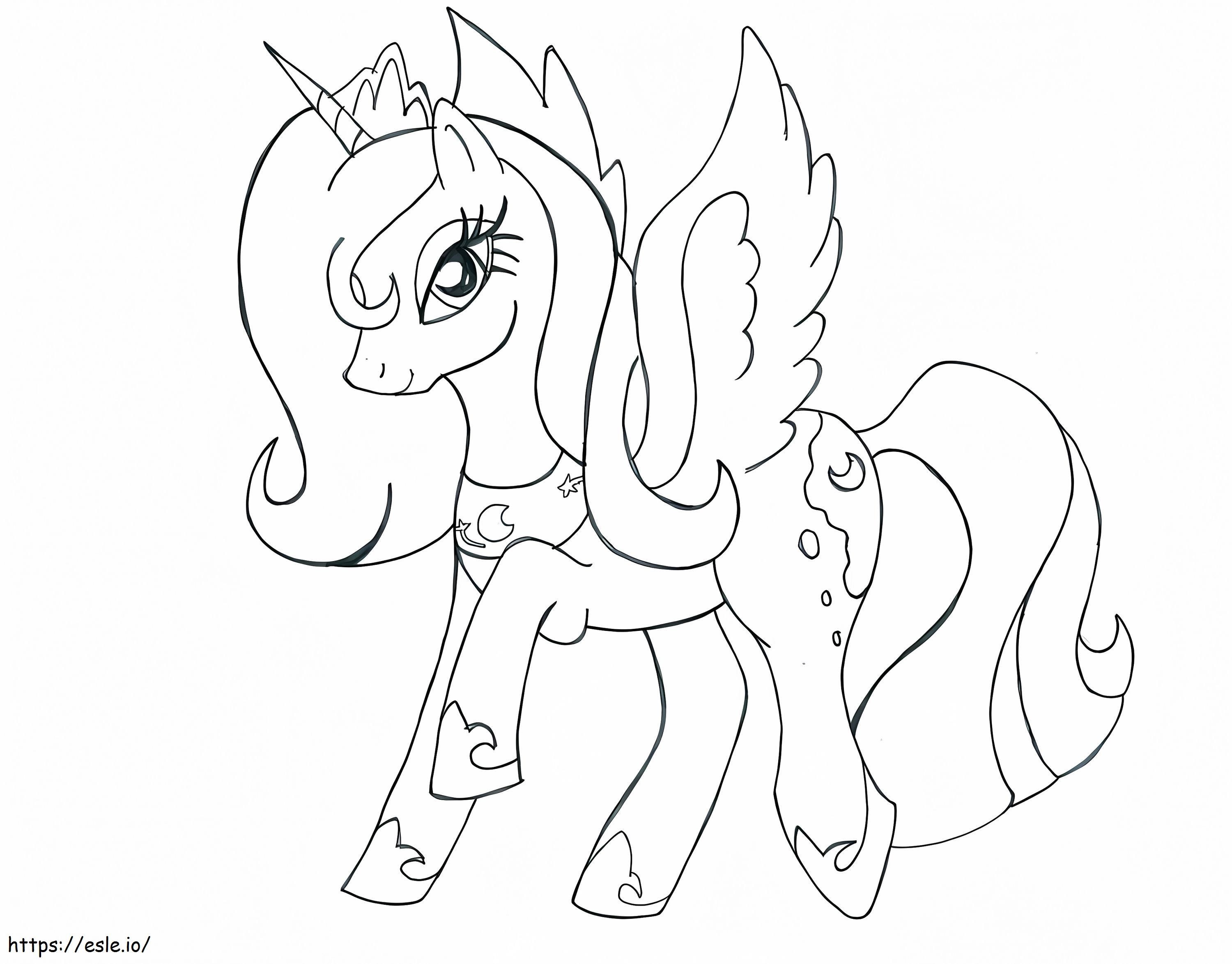 Wonderful princess luna coloring page