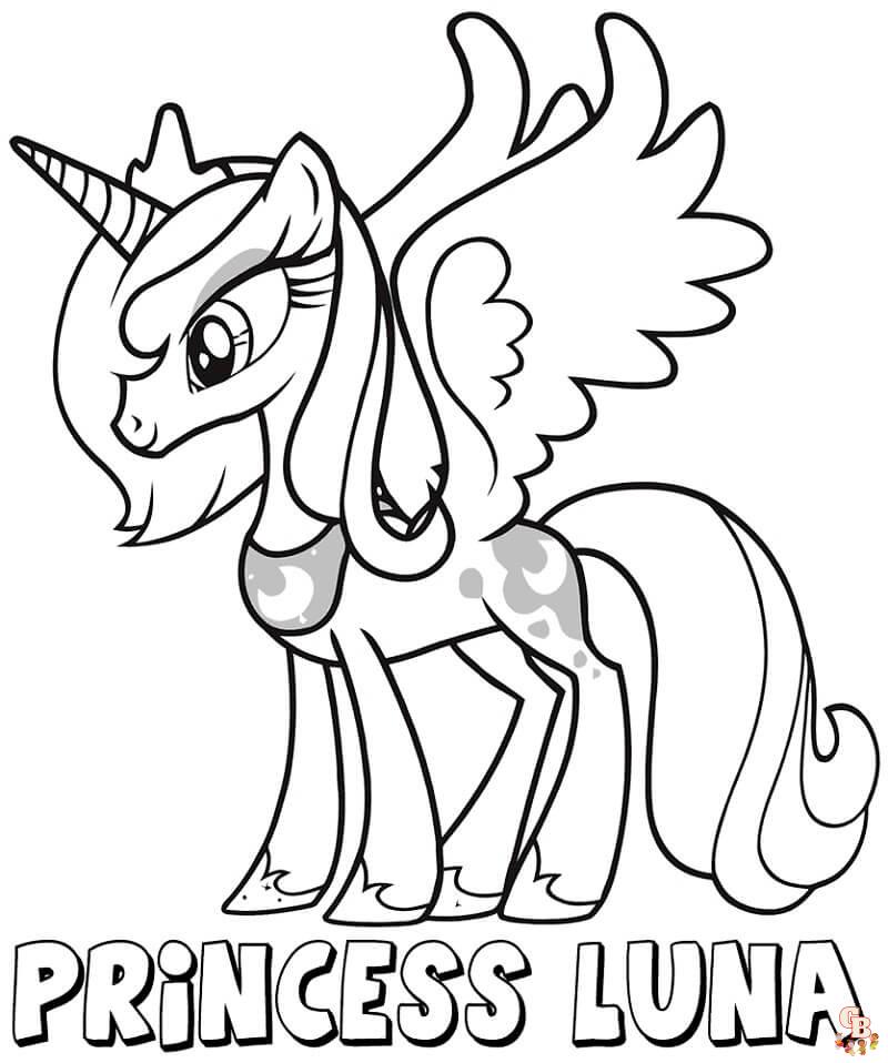 Vãr kreativ med princess luna coloring pages