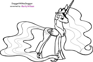 My little pony princess celestia coloring pages team colors