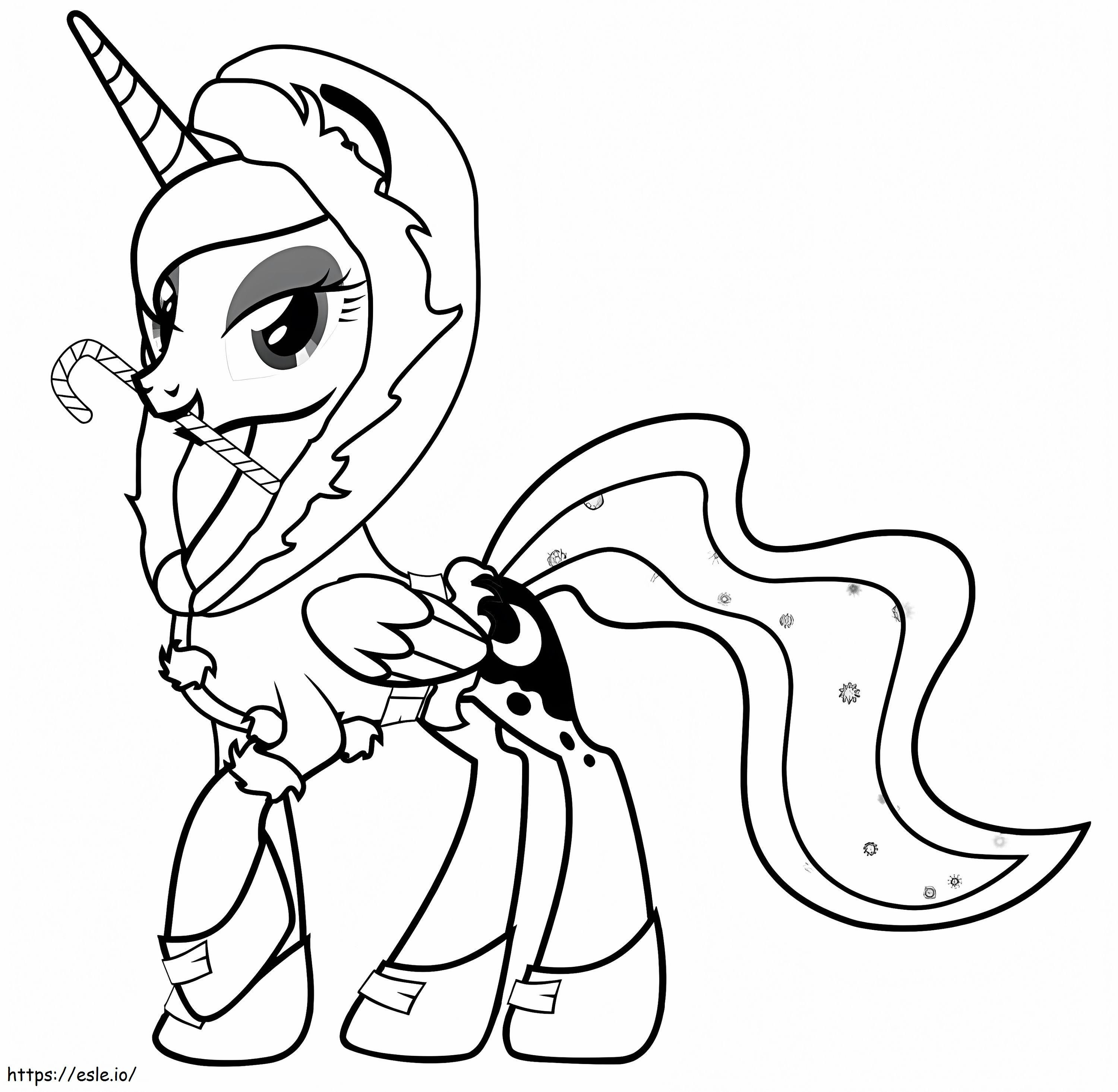 Winter princess luna coloring page