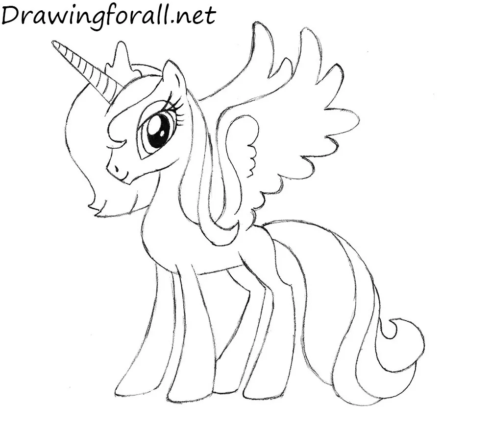 How to draw princess luna