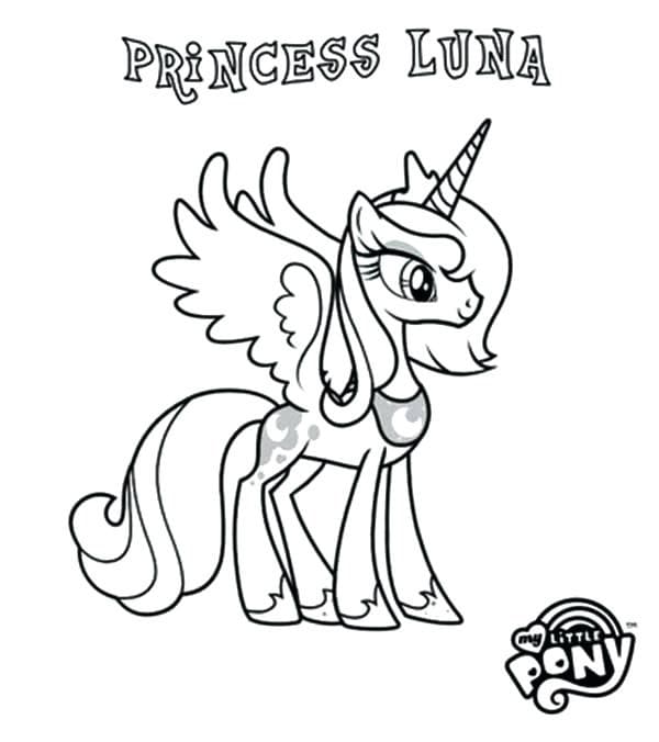 Mlp princess luna fãrbung seite