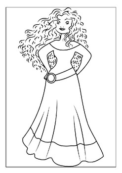 Printable disney princess merida coloring pages collection for kids