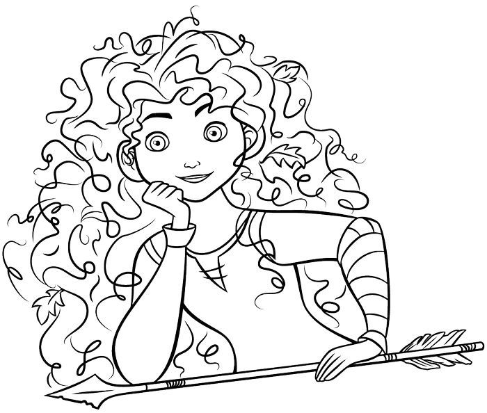 The bravest beautiful merida coloring pages pdf