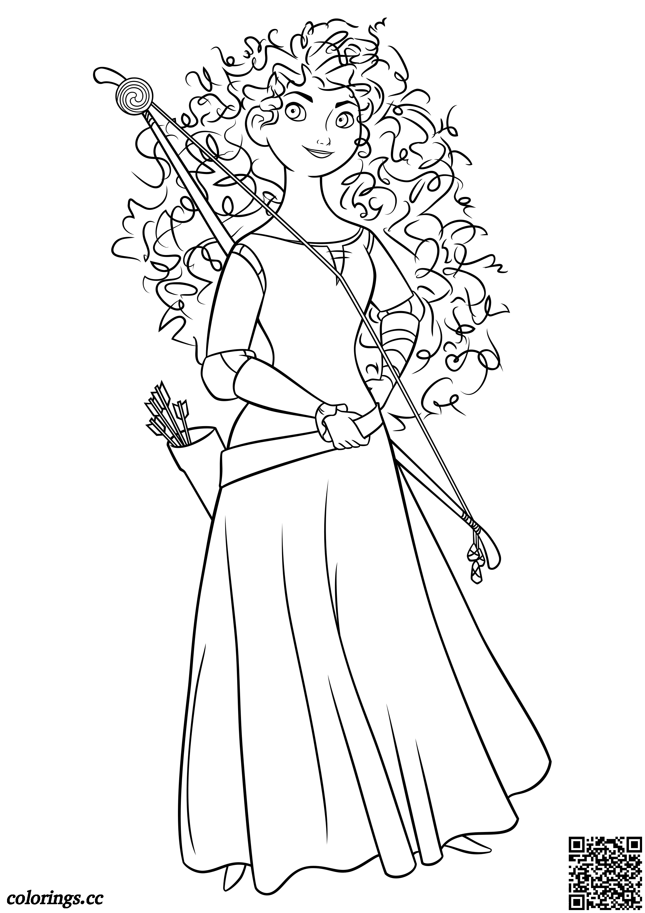 Brave merida coloring pages disney princesses coloring pages