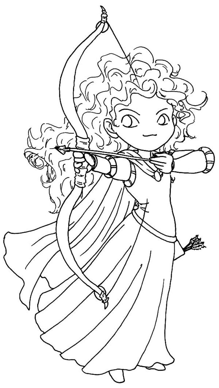 The bravest beautiful merida coloring pages pdf