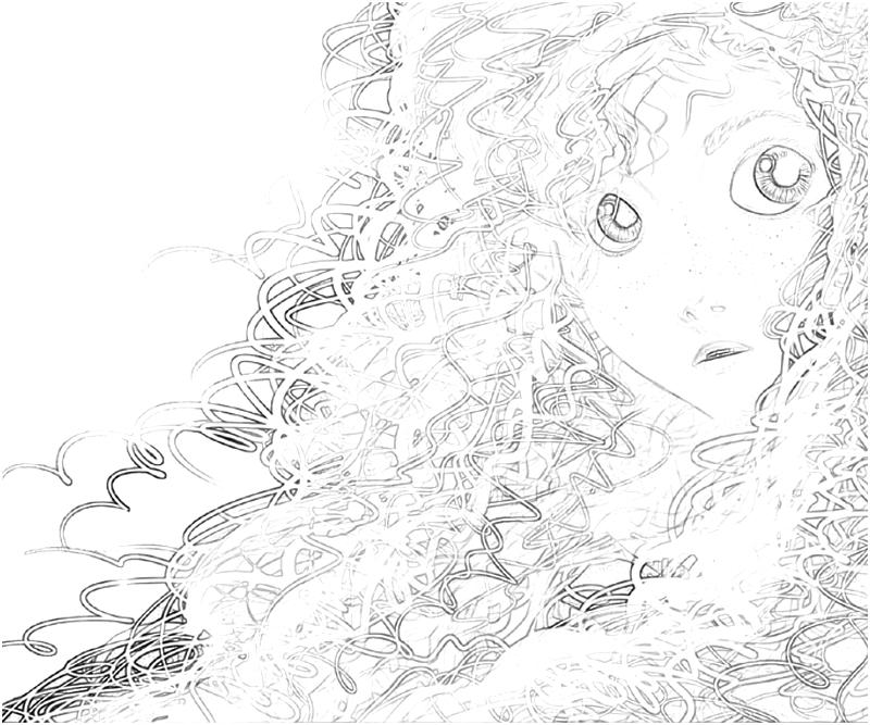 Disney movie princesses merida coloring pages