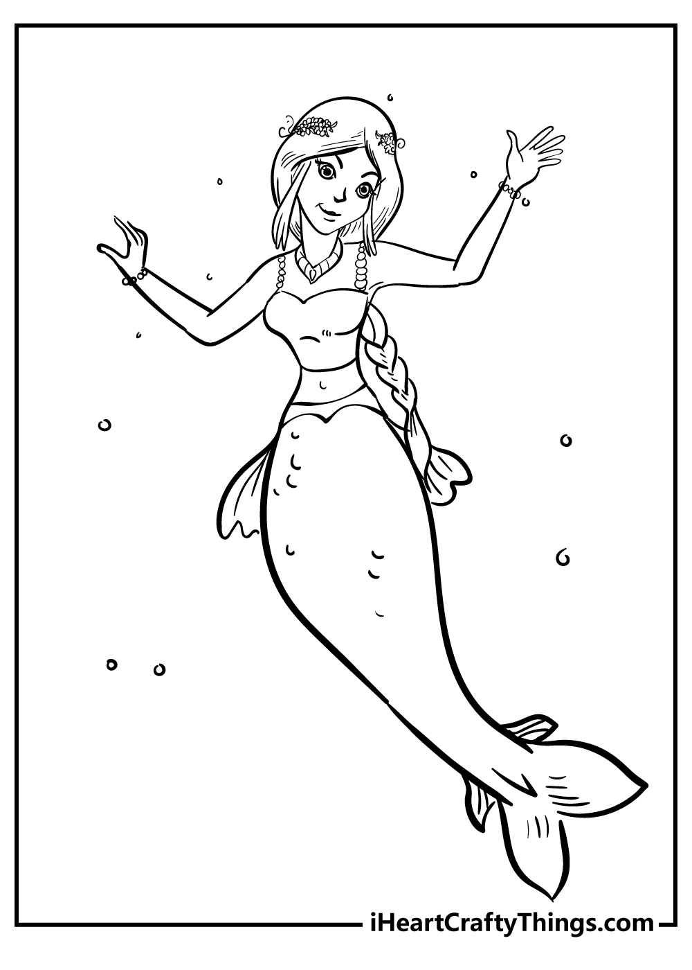 Mermaid coloring pages free printables