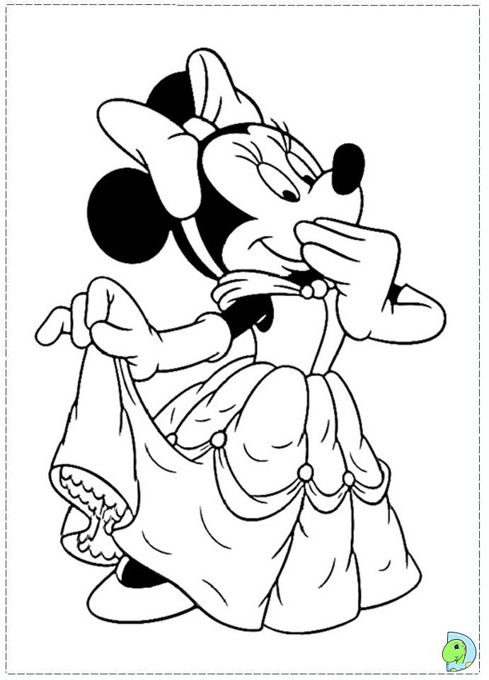 Coloring pages classic minnie mouse coloring pages