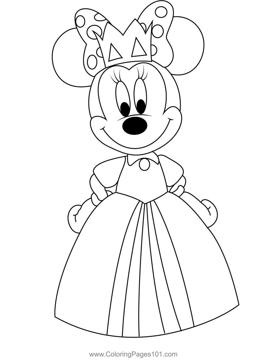 Pink minnie mouse coloring page minnie mouse coloring pages minnie mouse drawing mickey mouse drawings