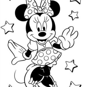 Minnie mouse coloring pages printable for free download