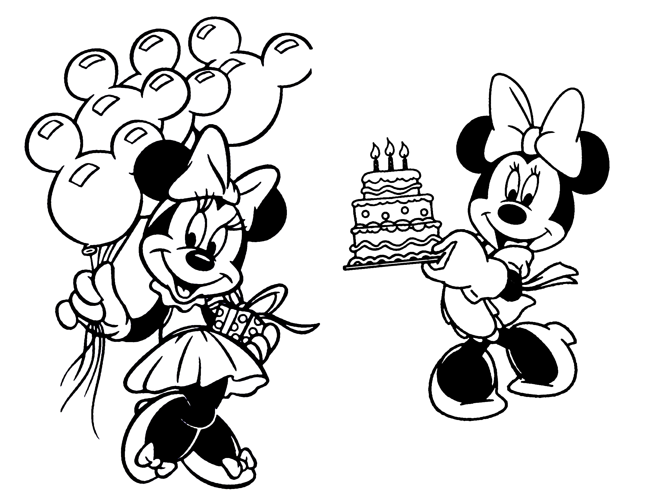 Printable minnie mouse coloring for girls print color craft