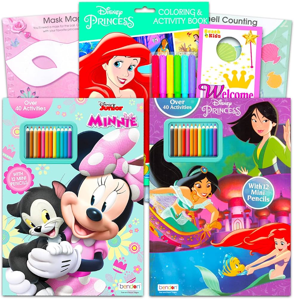 Disney coloring book set for kids girls