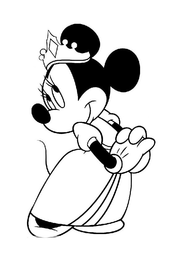 Coloring pages minnie mouse coloring pages new cute princess