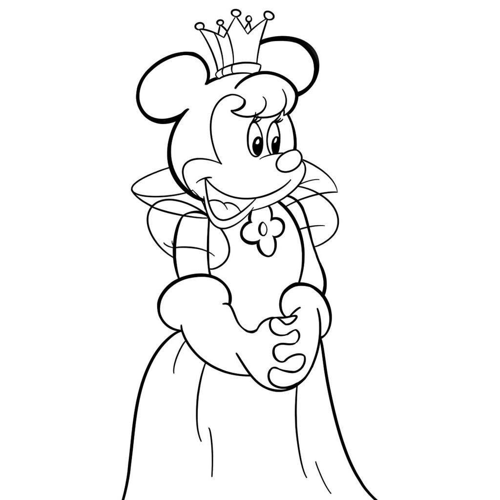 Princess minnie outline art by shadowone on