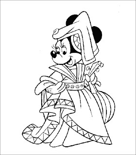 Disney coloring pages minnie mouse as a princess coloring sheet