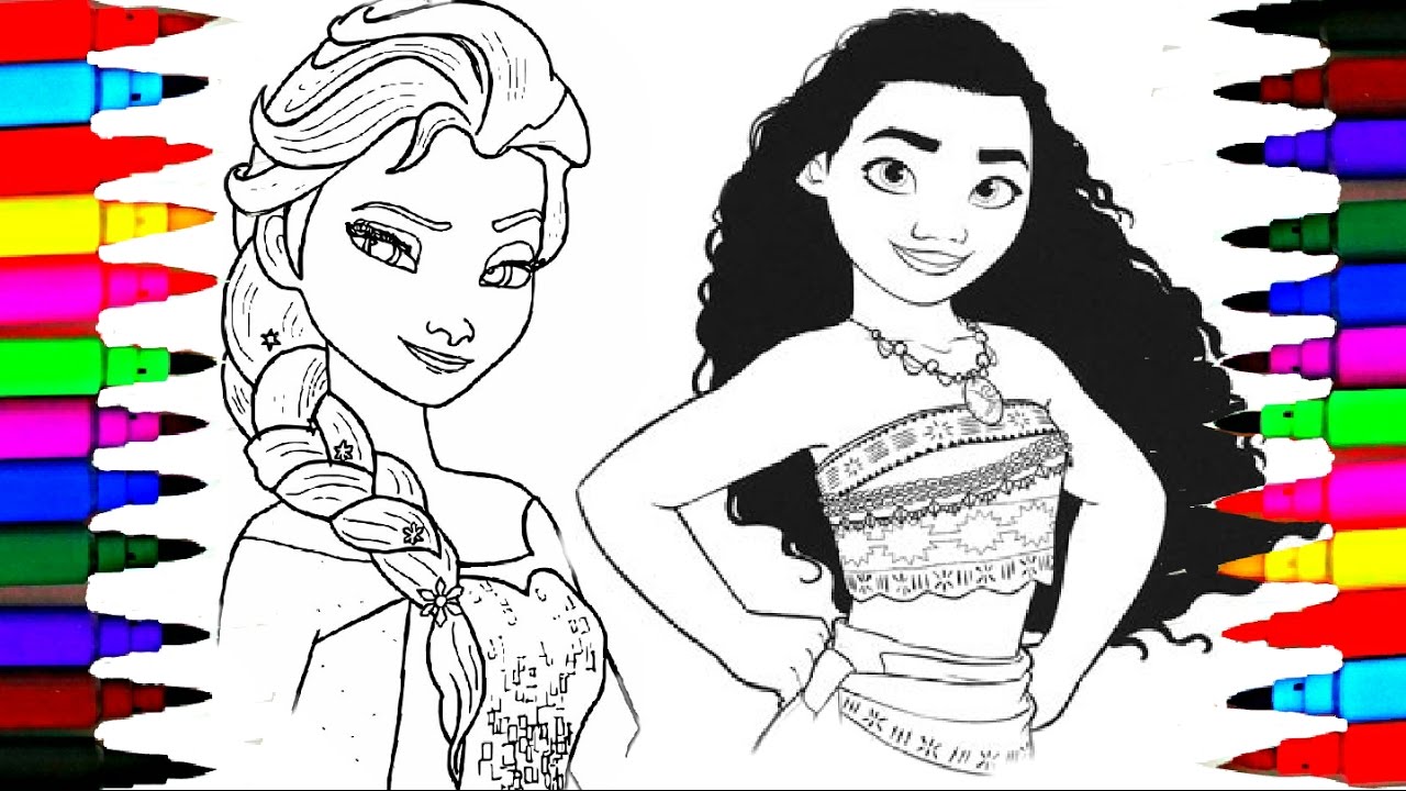 Disney frozen princess oana coloring pages l disney princess drawing videos to color for kids