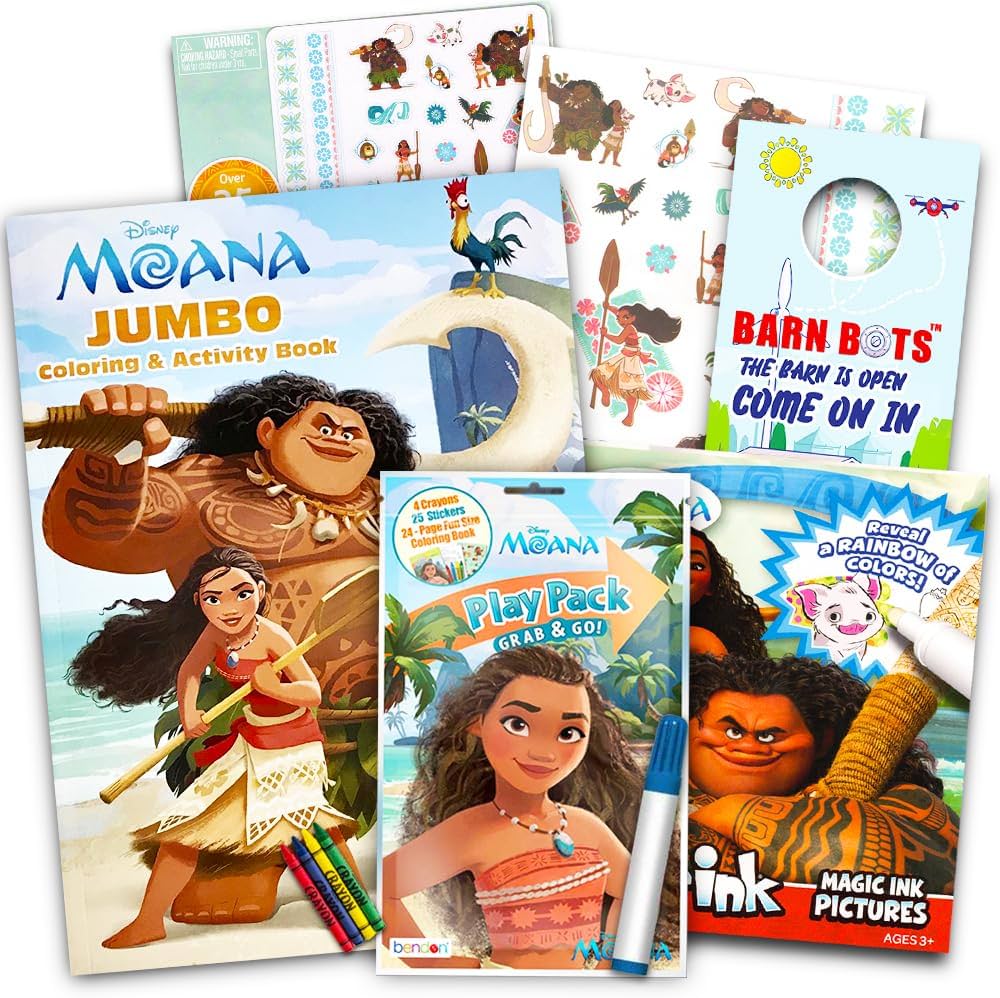 Disney moana coloring and activity book super set